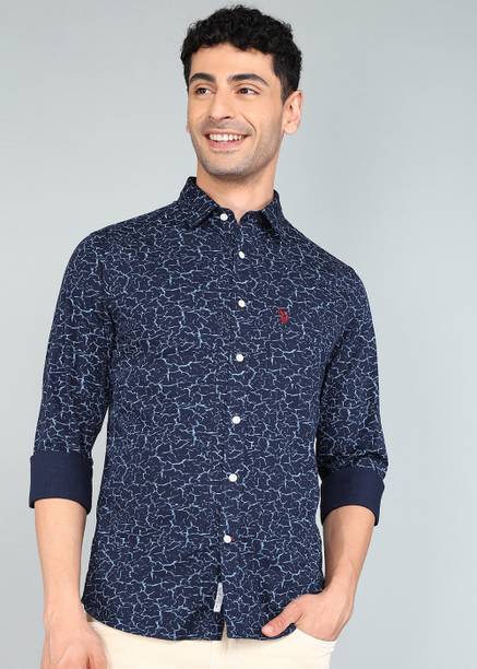 Men Regular Fit Graphic Print Button Down Collar Casual Shirt